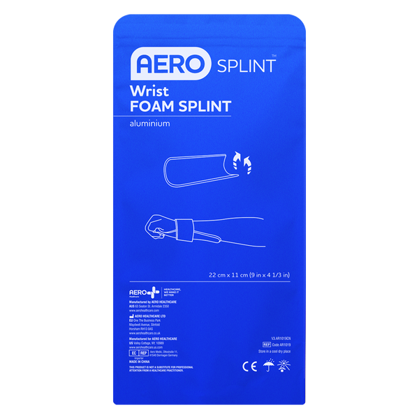 AEROSPLINT Wrist Aluminium Foam Splint 22 x 11cm
