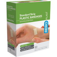 AEROPLAST Plastic Strip 72mm x 19mm x 50 pack
