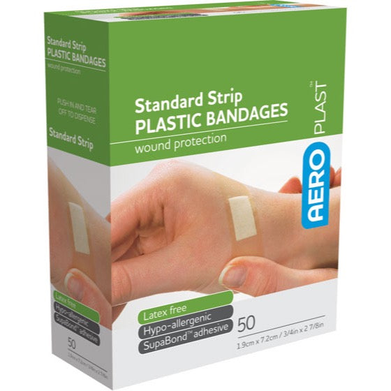 AEROPLAST Plastic Strip 72mm x 19mm x 50 pack